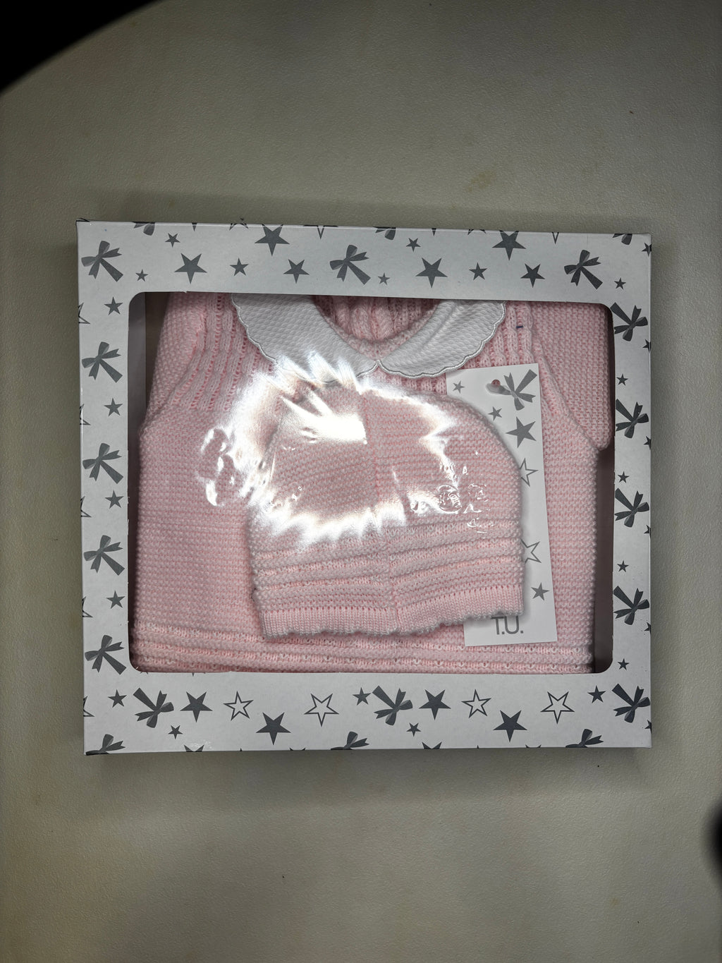 Knitted 3 Piece Box Set - Pink