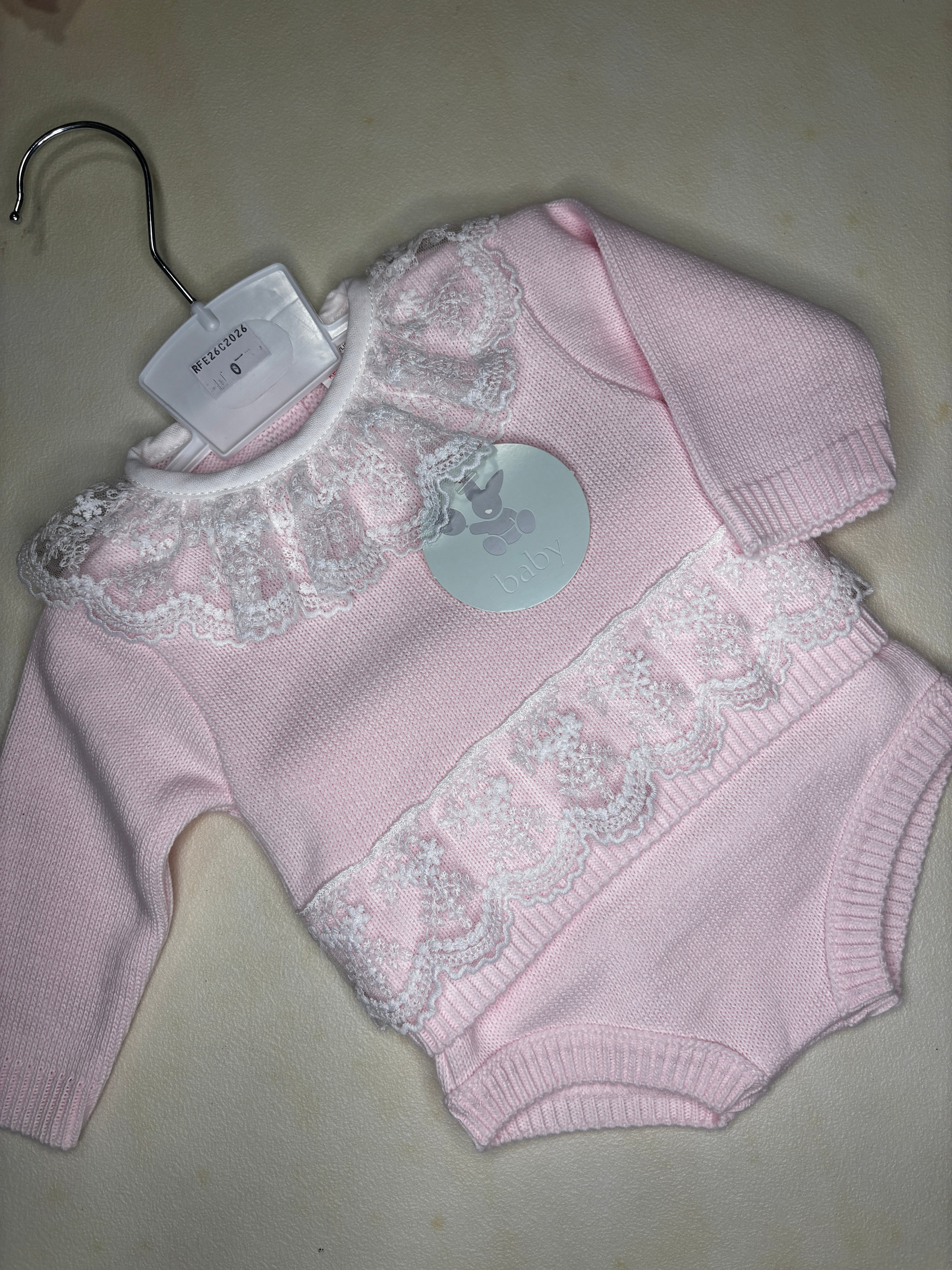 Spanish Two Piece Knitted with Lace