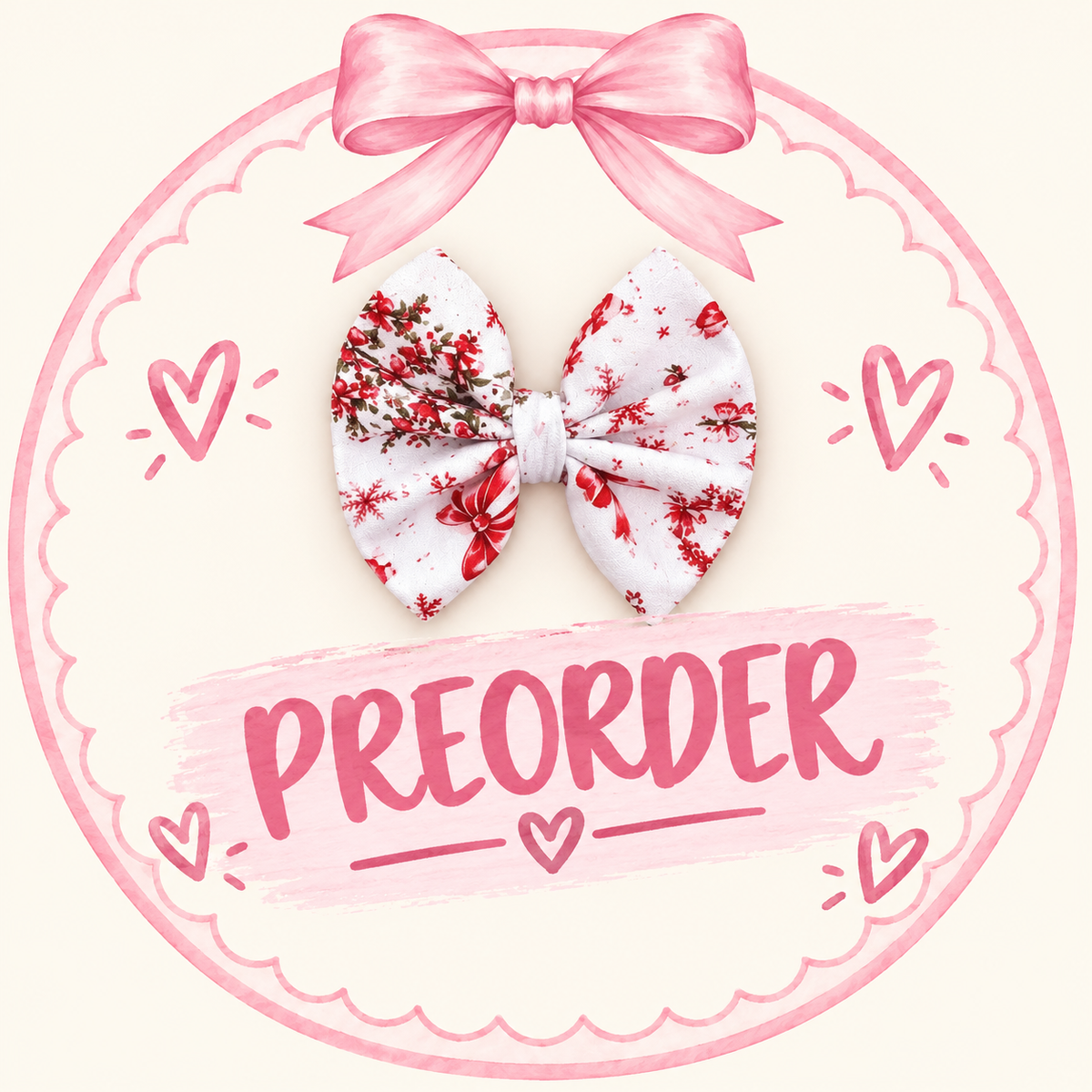 Christmas Bow Clip