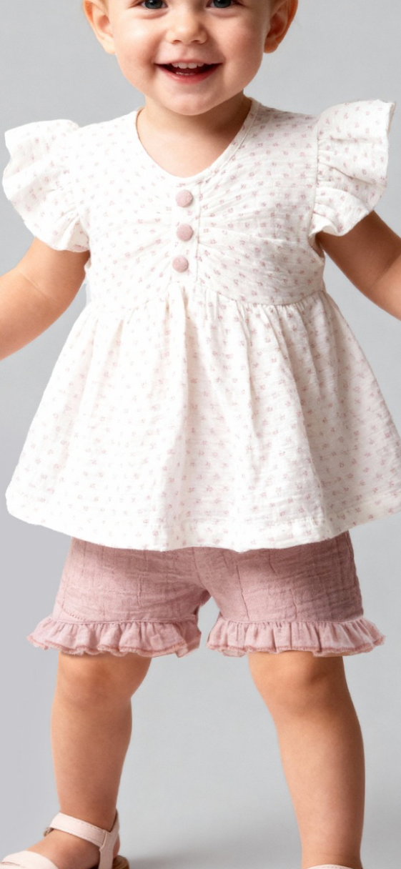 Polka Dot Shorts and Top