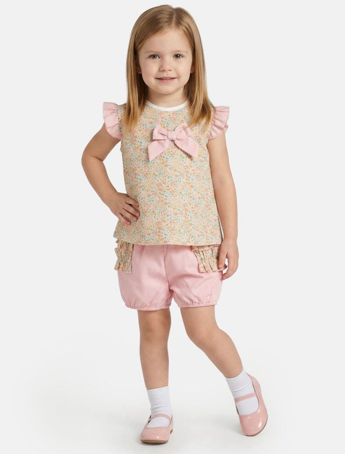 Baby Pink Floral Two Piece